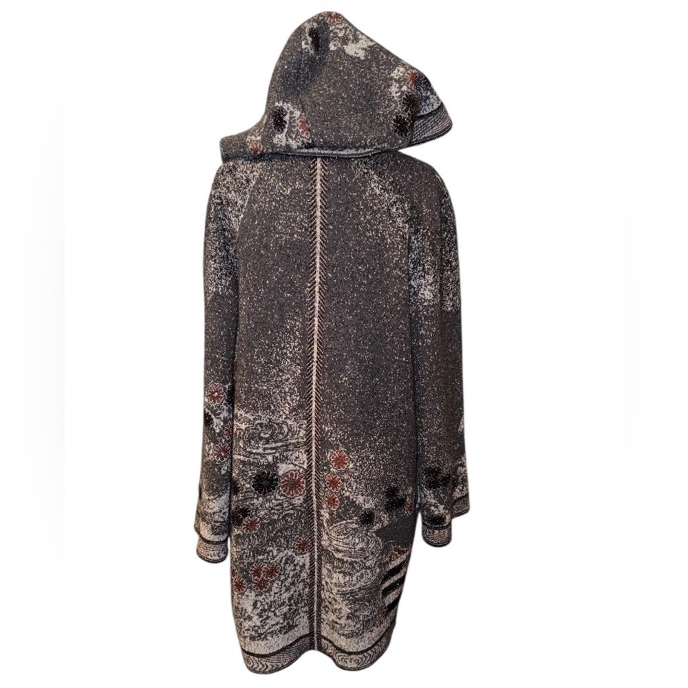 Missoni Hooded Knit Long Cardigan Sweater Coat